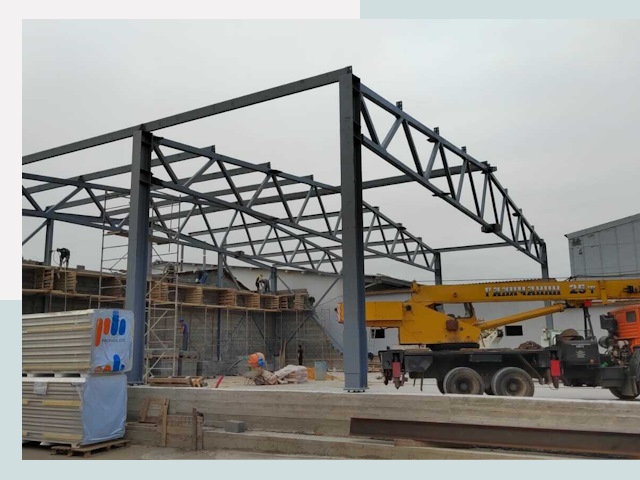 Строительство цехов в Назрани