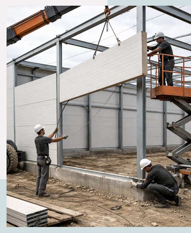 Строительство складов из сэндвич панелей в Назрани под ключ